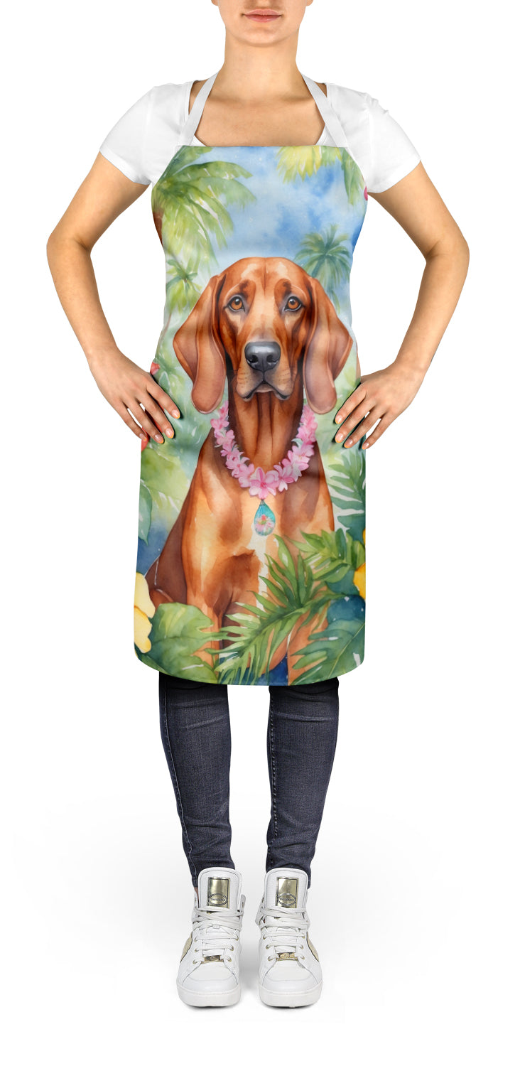 Redbone Coonhound Luau Apron