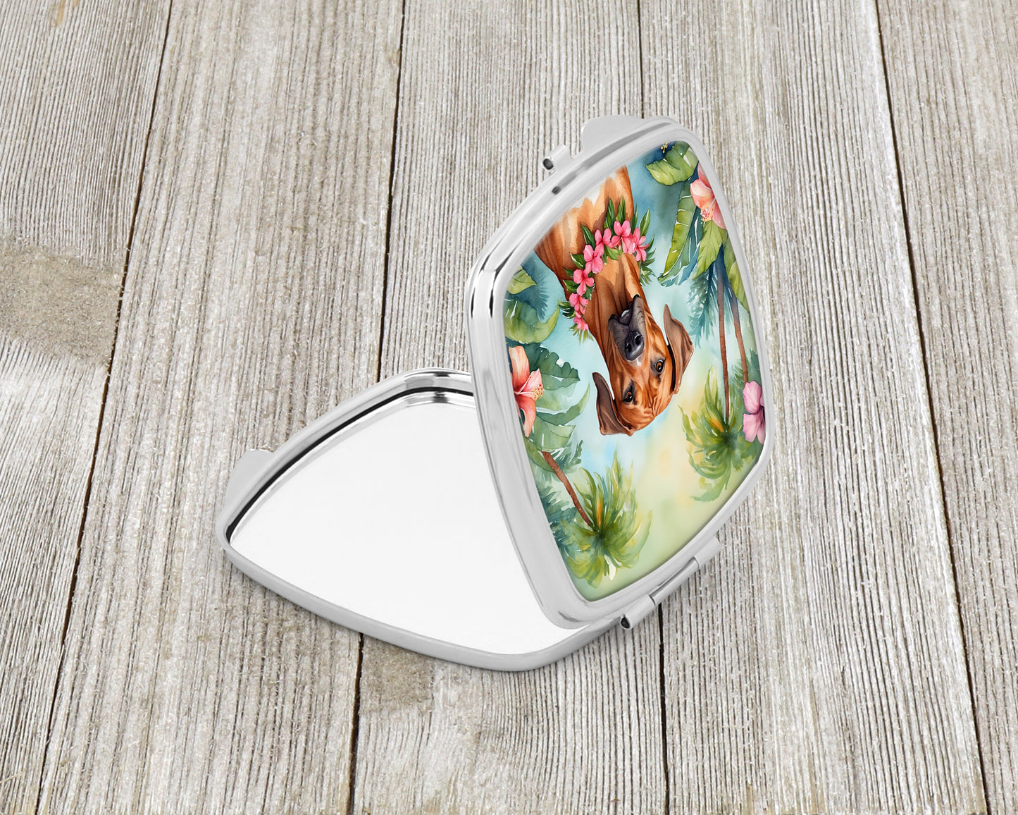 Rhodesian Ridgeback Luau Compact Mirror