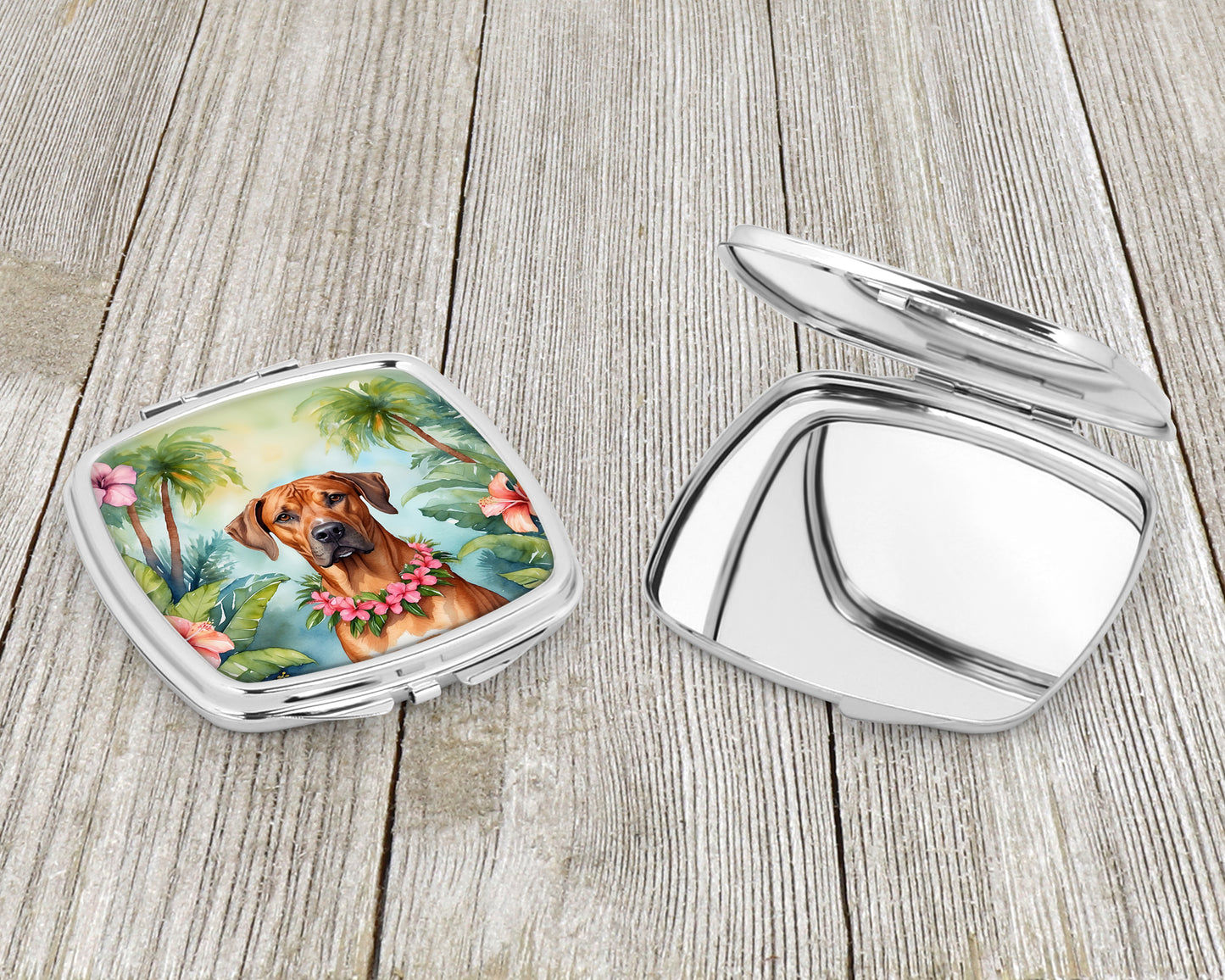 Rhodesian Ridgeback Luau Compact Mirror