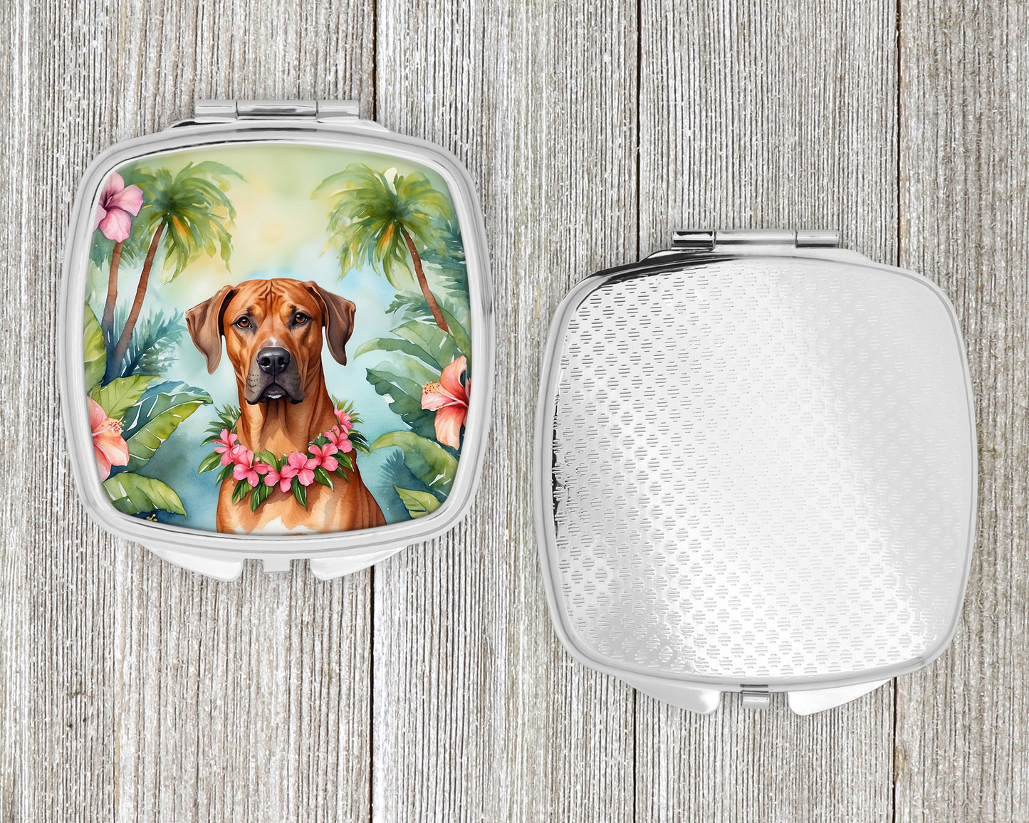 Rhodesian Ridgeback Luau Compact Mirror