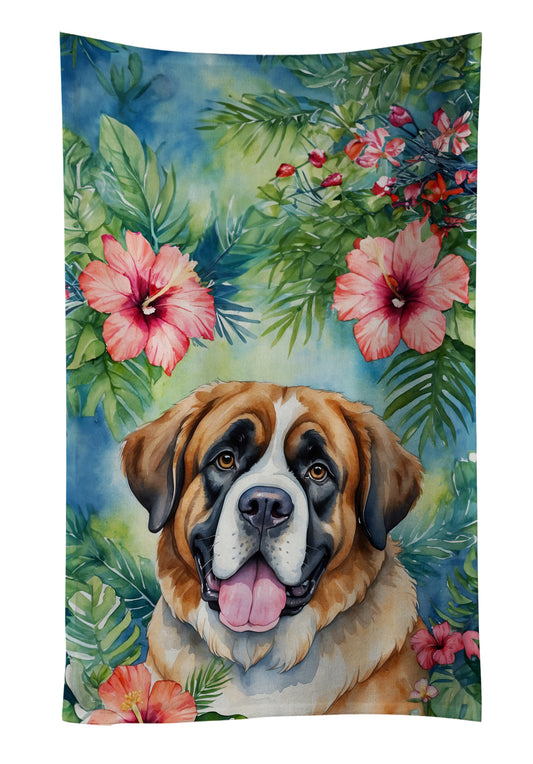 Buy this Saint Bernard Luau Kitchen Towel