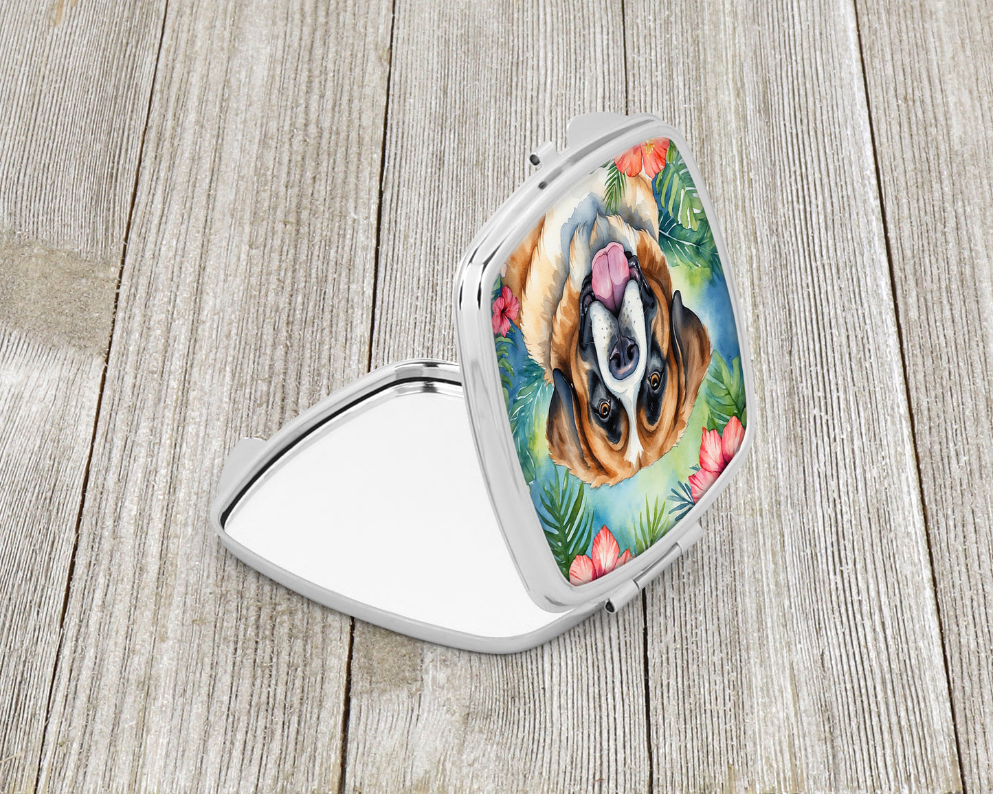 Saint Bernard Luau Compact Mirror