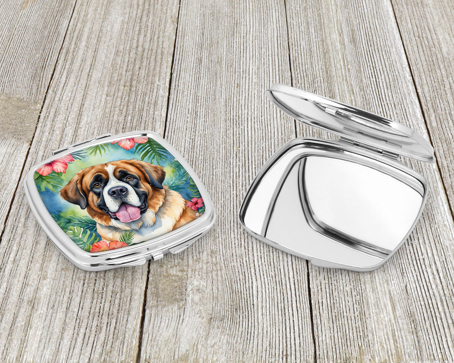 Saint Bernard Luau Compact Mirror