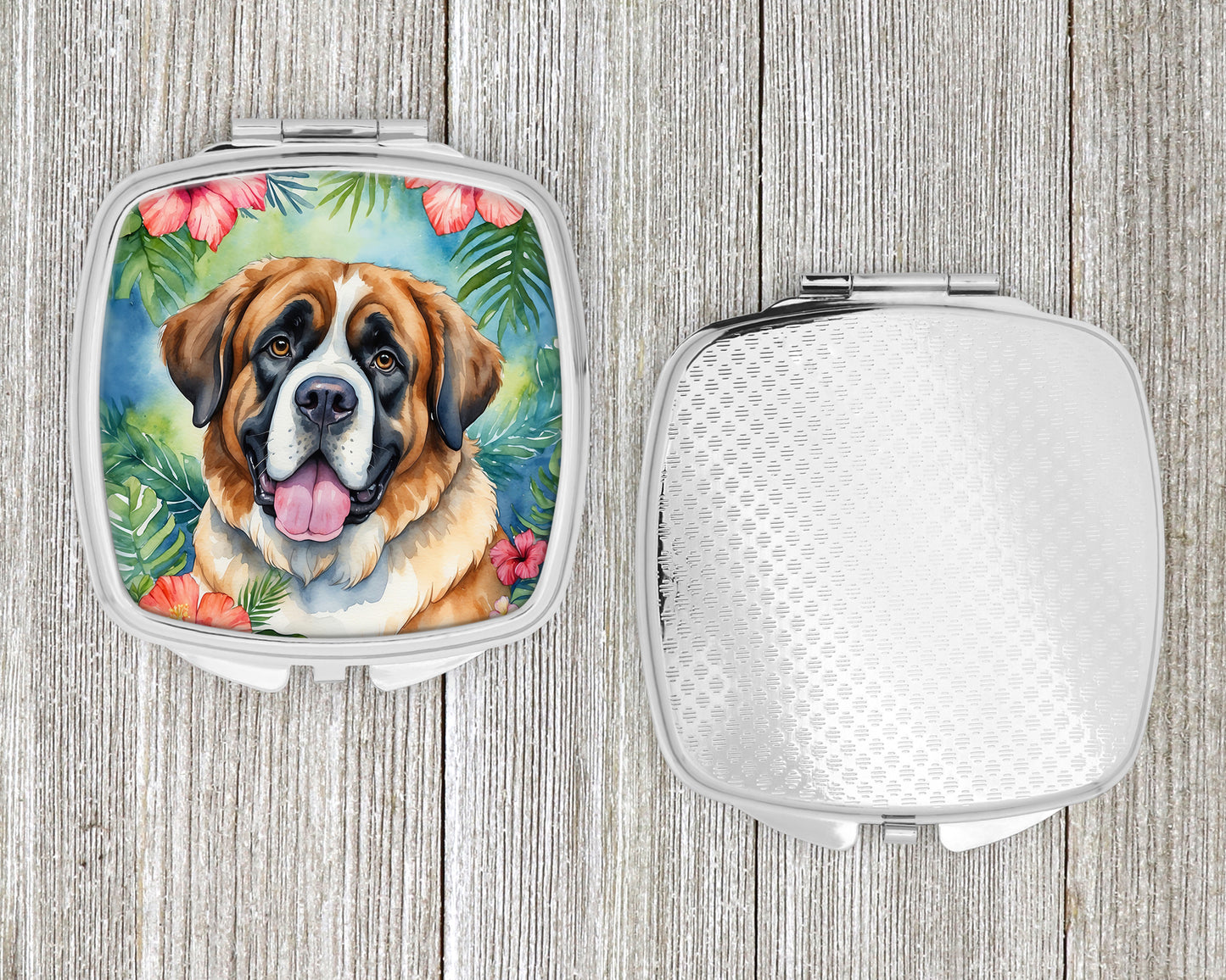 Saint Bernard Luau Compact Mirror