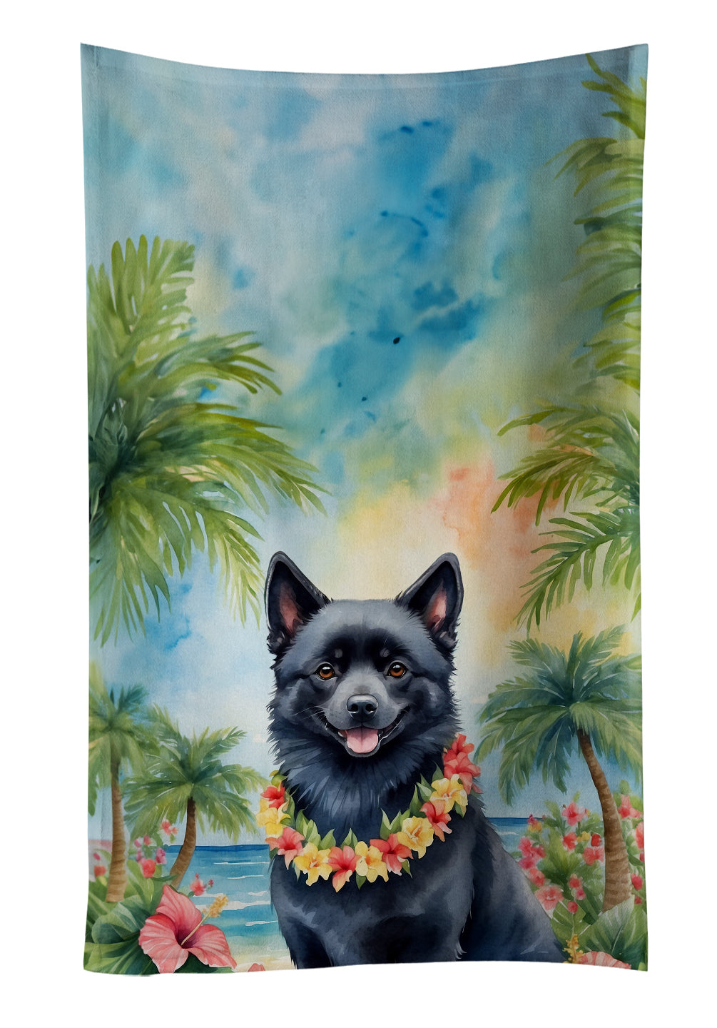 Buy this Schipperke Luau Kitchen Towel