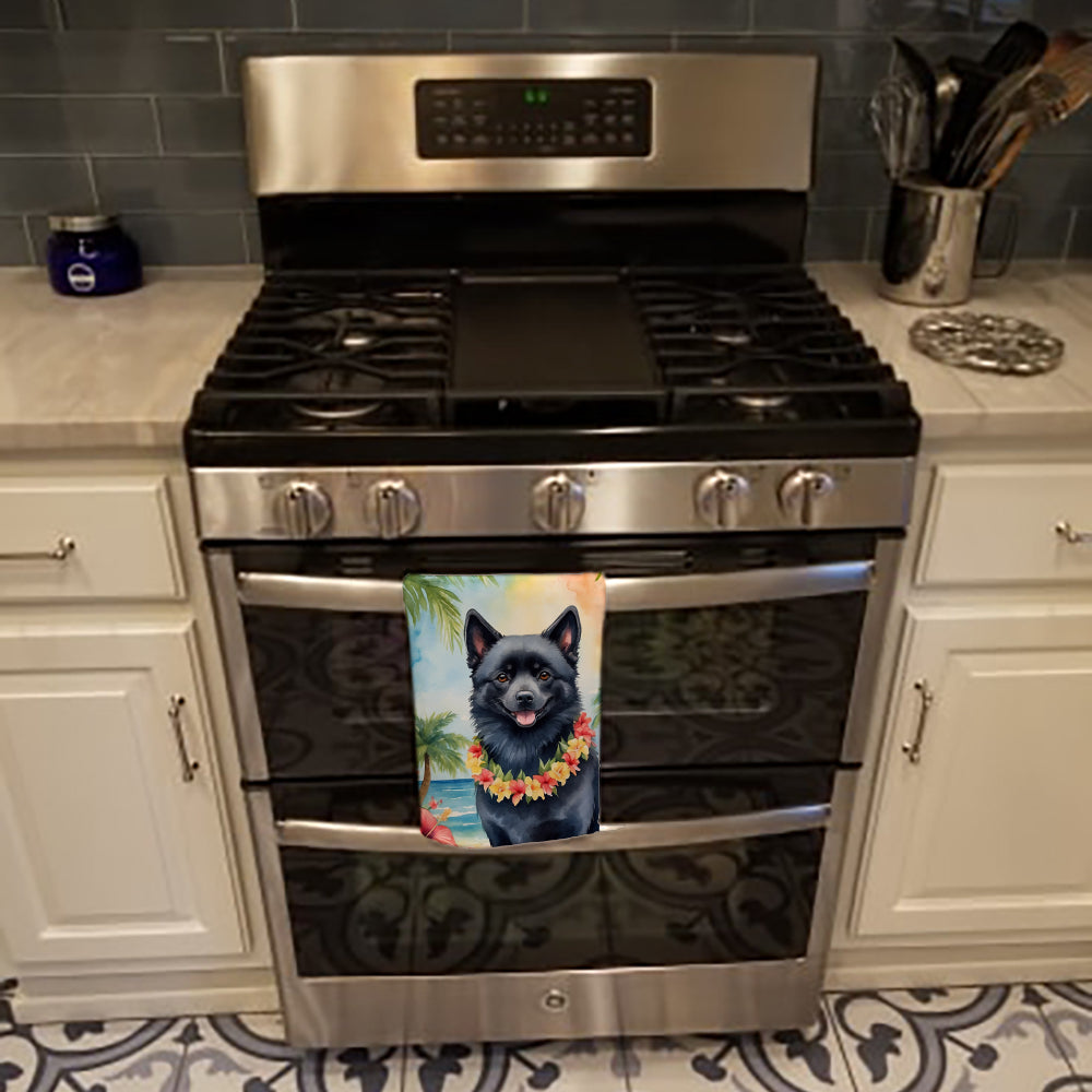 Schipperke Luau Kitchen Towel