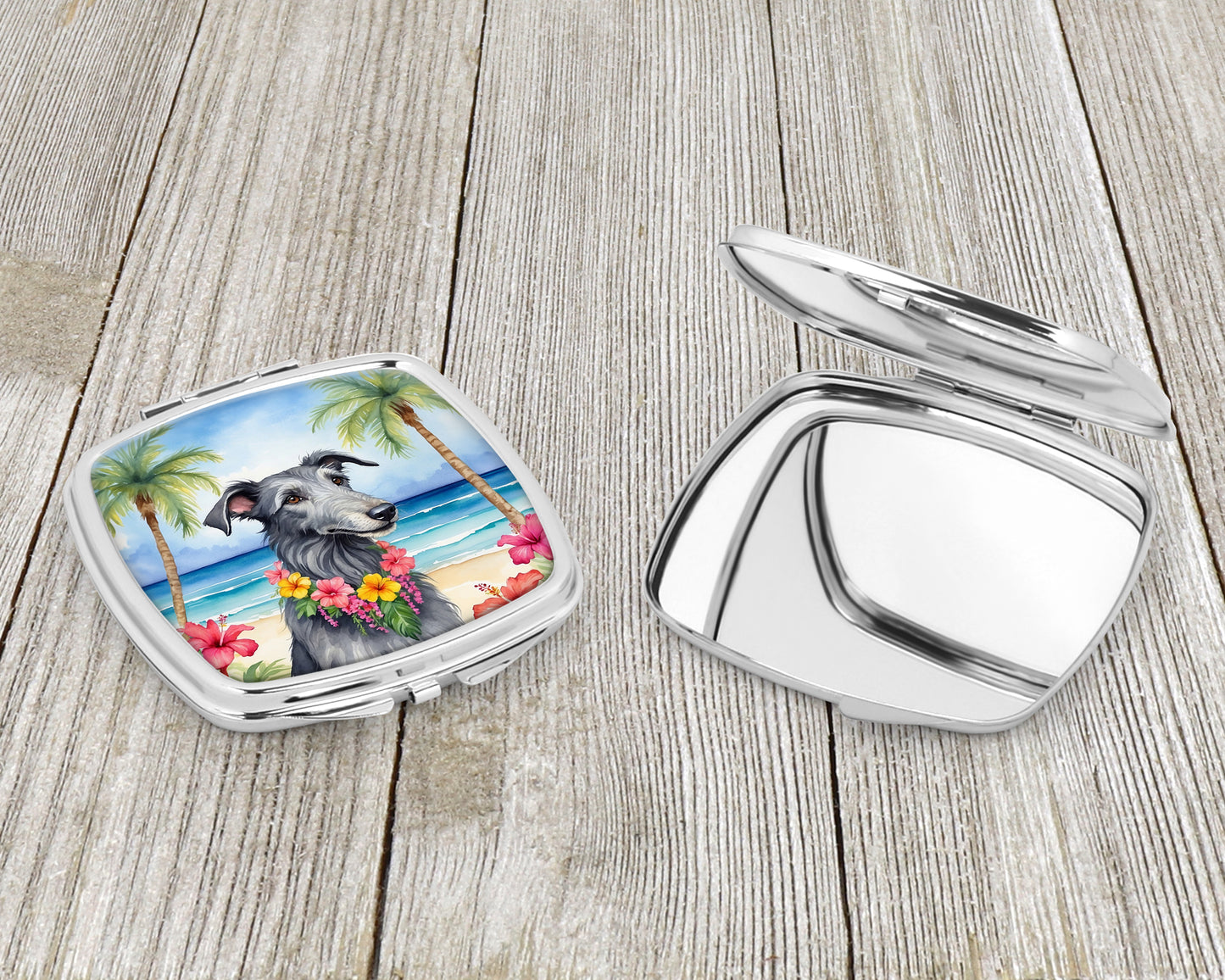 Scottish Deerhound Luau Compact Mirror