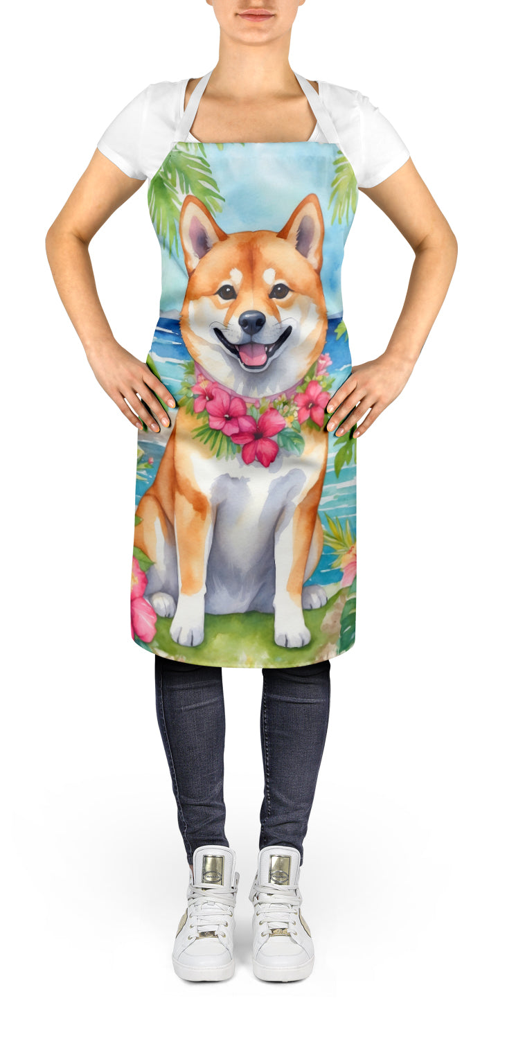 Shiba Inu Luau Apron