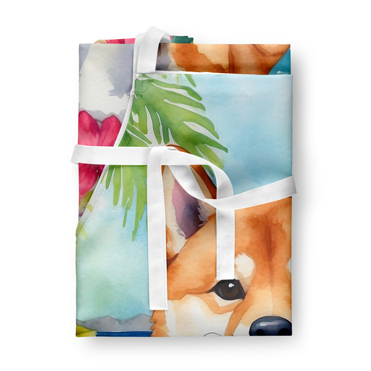 Shiba Inu Luau Apron