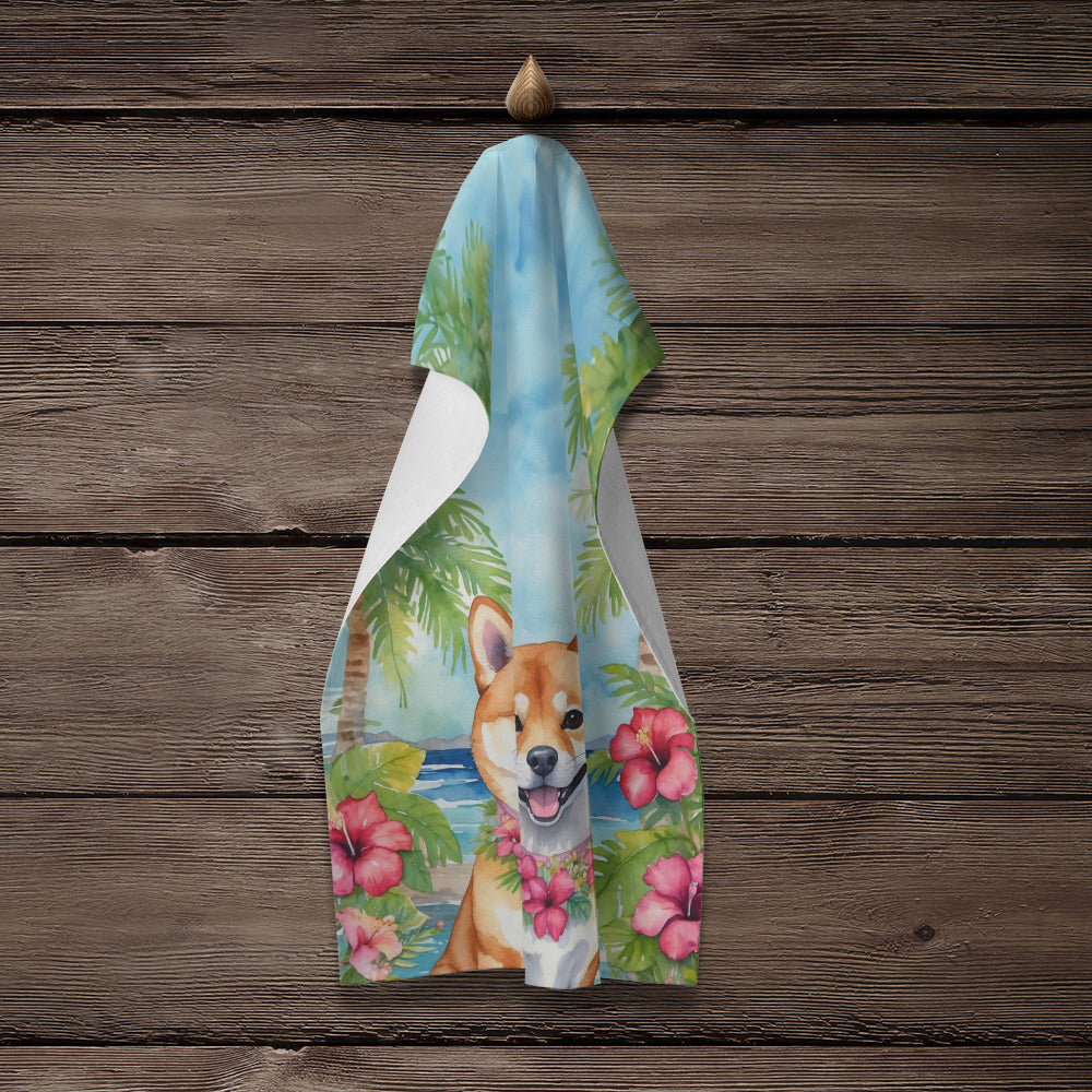 Shiba Inu Luau Kitchen Towel