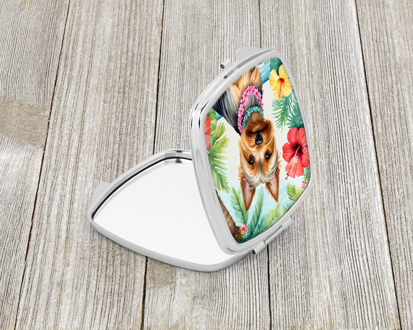 Silky Terrier Luau Compact Mirror