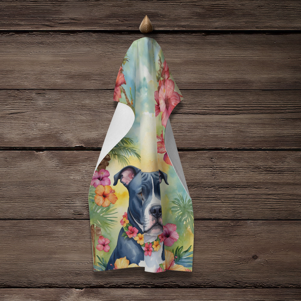 Staffordshire Bull Terrier Luau Kitchen Towel