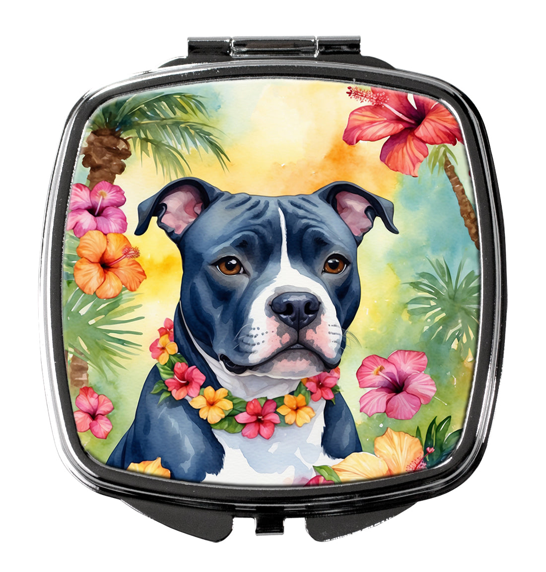 Buy this Staffordshire Bull Terrier Luau Compact Mirror