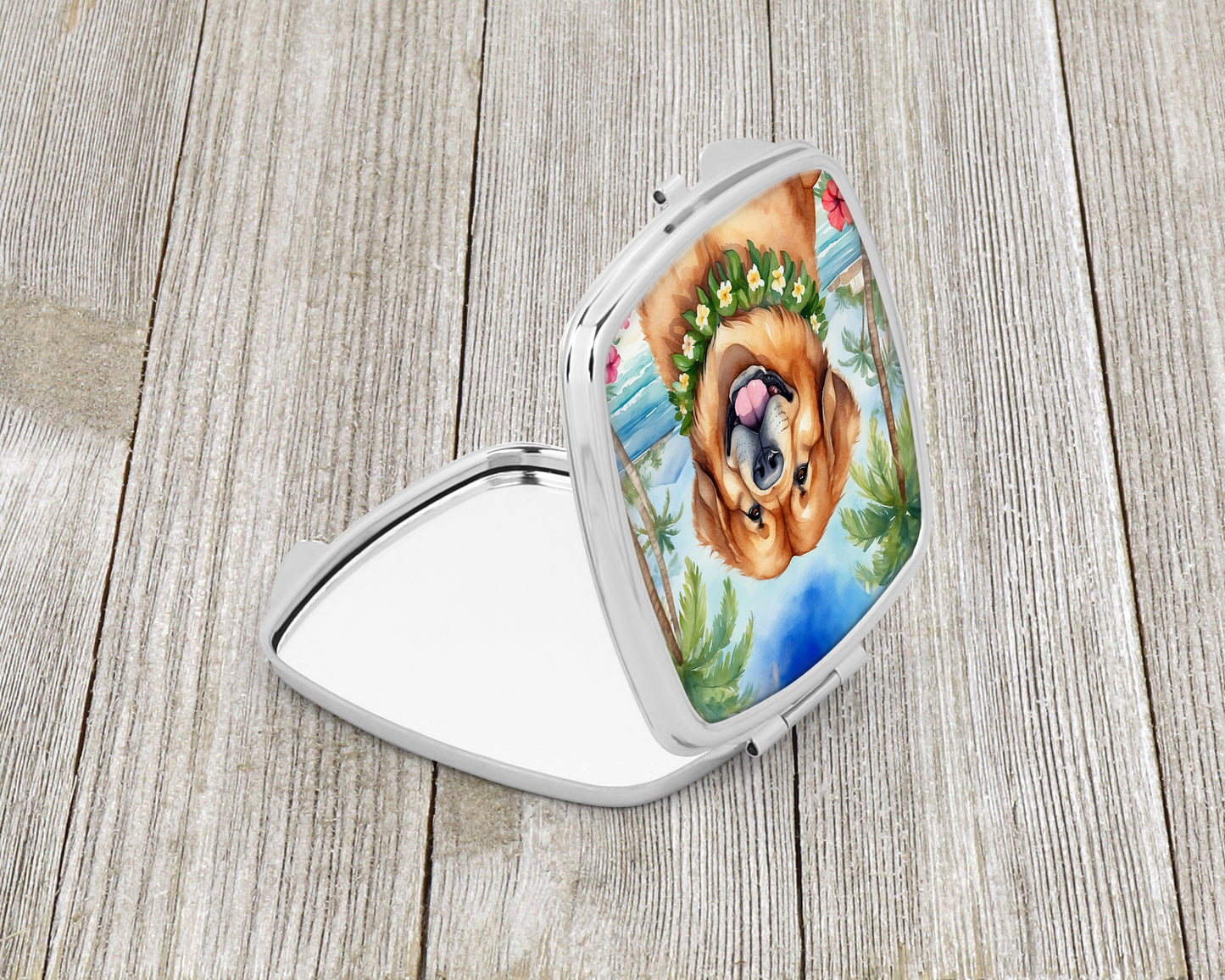 Tibetan Mastiff Luau Compact Mirror