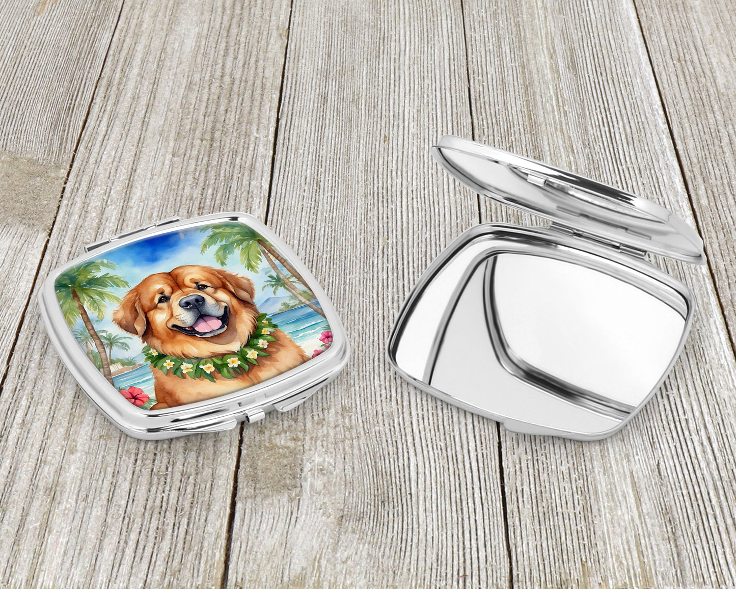 Tibetan Mastiff Luau Compact Mirror