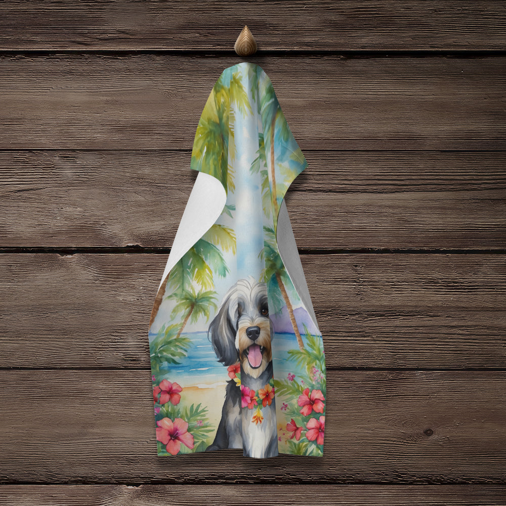 Tibetan Terrier Luau Kitchen Towel