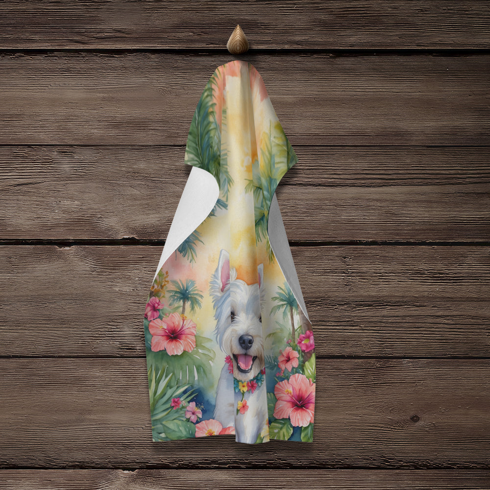 Westie Luau Kitchen Towel
