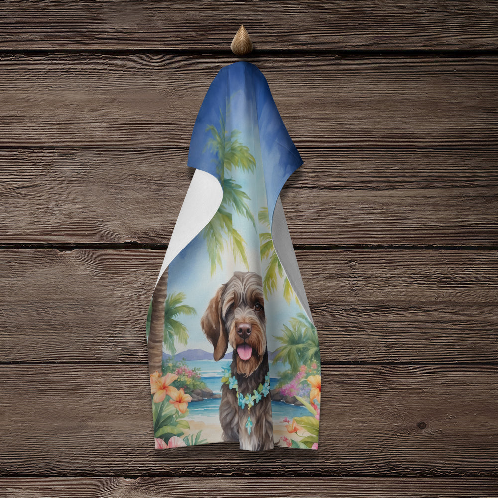 Wirehaired Pointing Griffon Luau Kitchen Towel