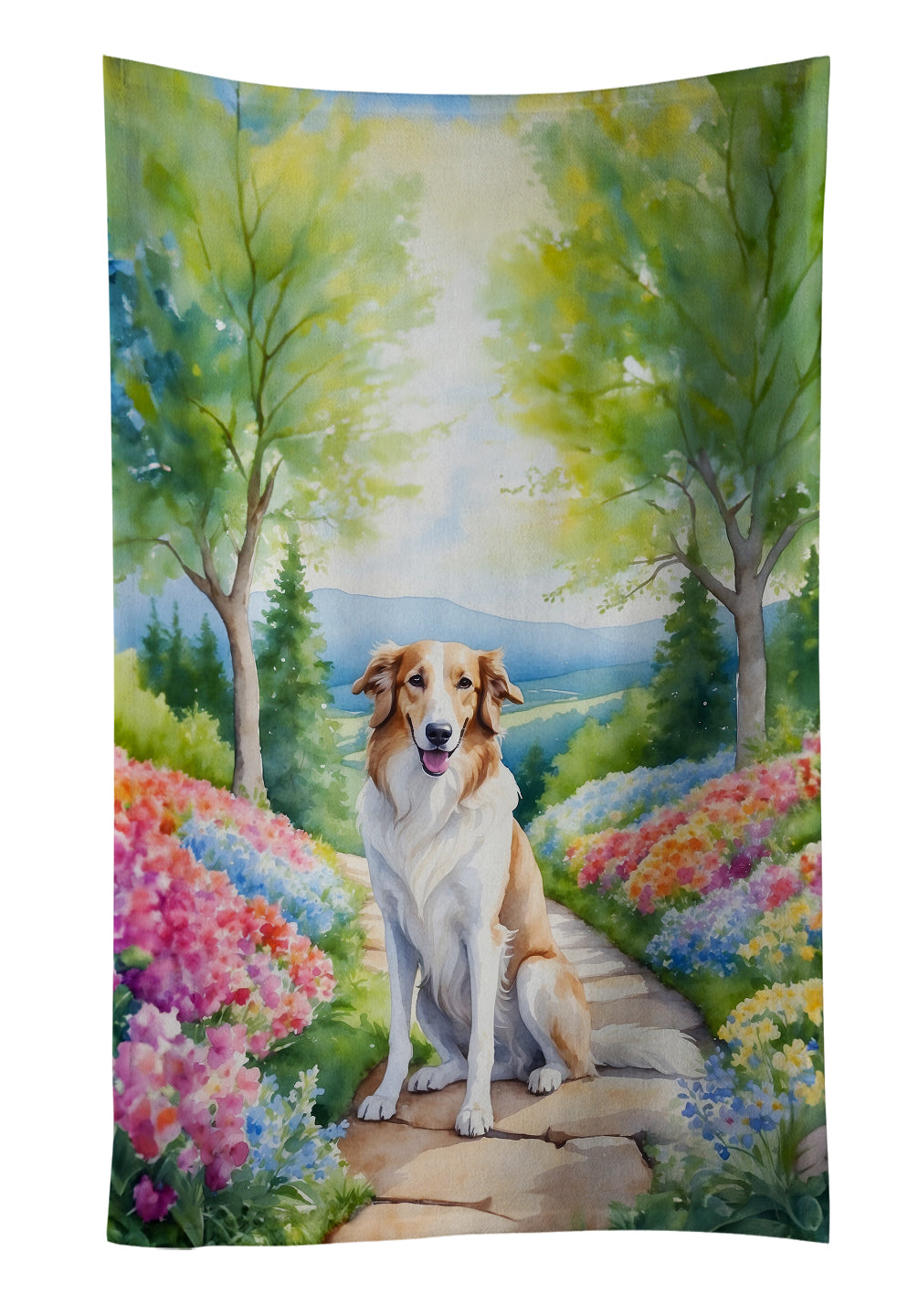 Buy this Borzoi Spring Path Kitchen Towel