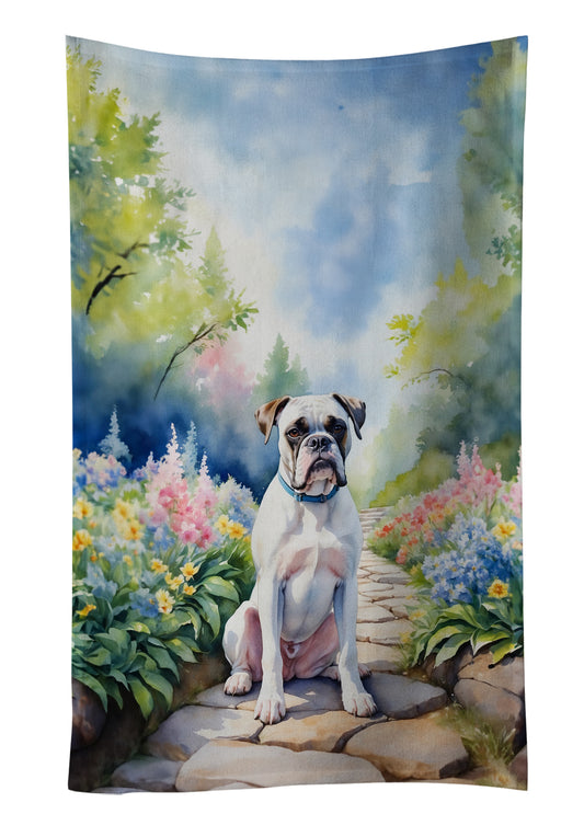 Buy this White Boxer Spring Path Kitchen Towel