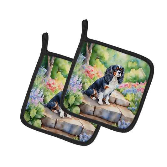 Buy this Cavalier Spaniel Spring Path Pair of Pot Holders