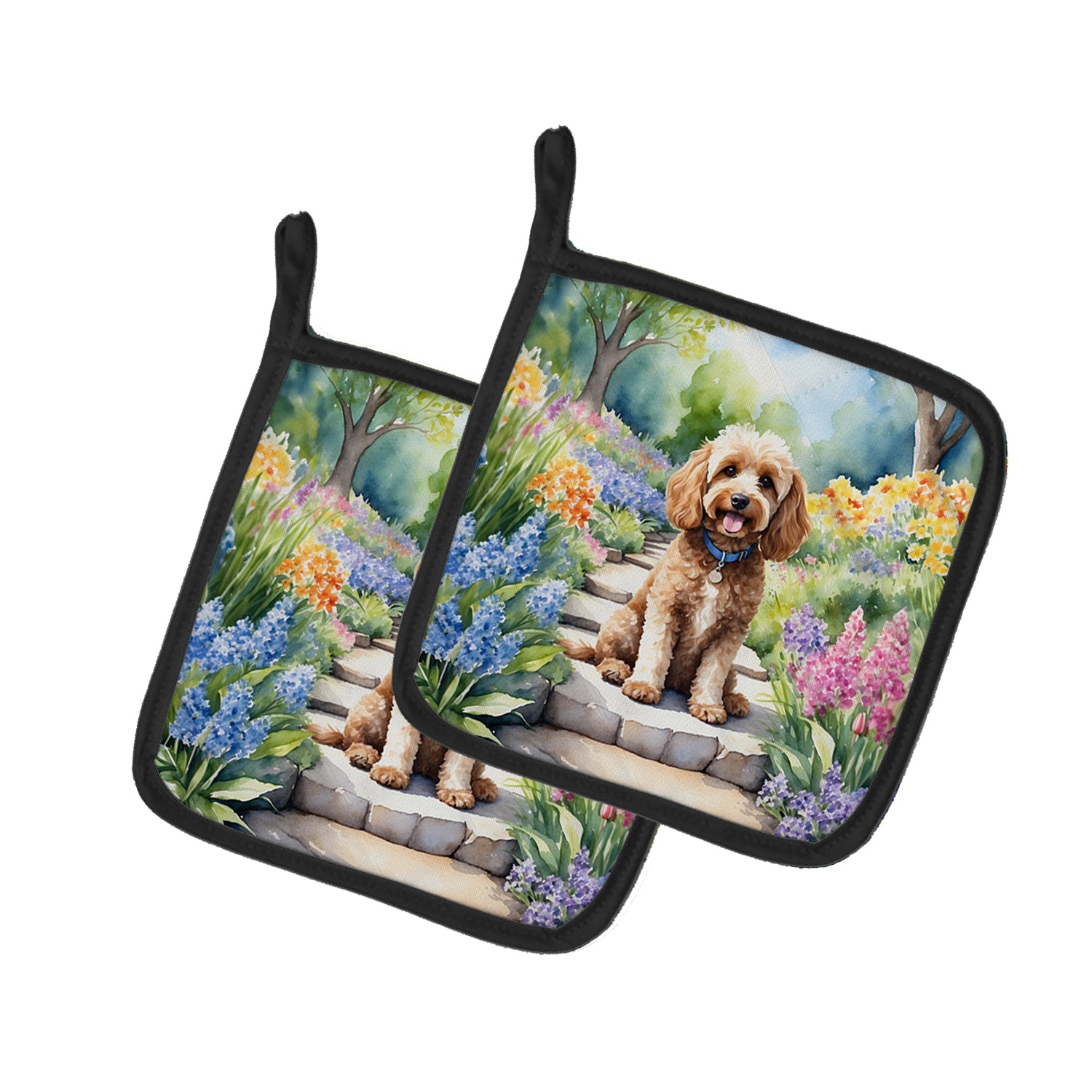 Buy this Cockapoo Spring Path Pair of Pot Holders