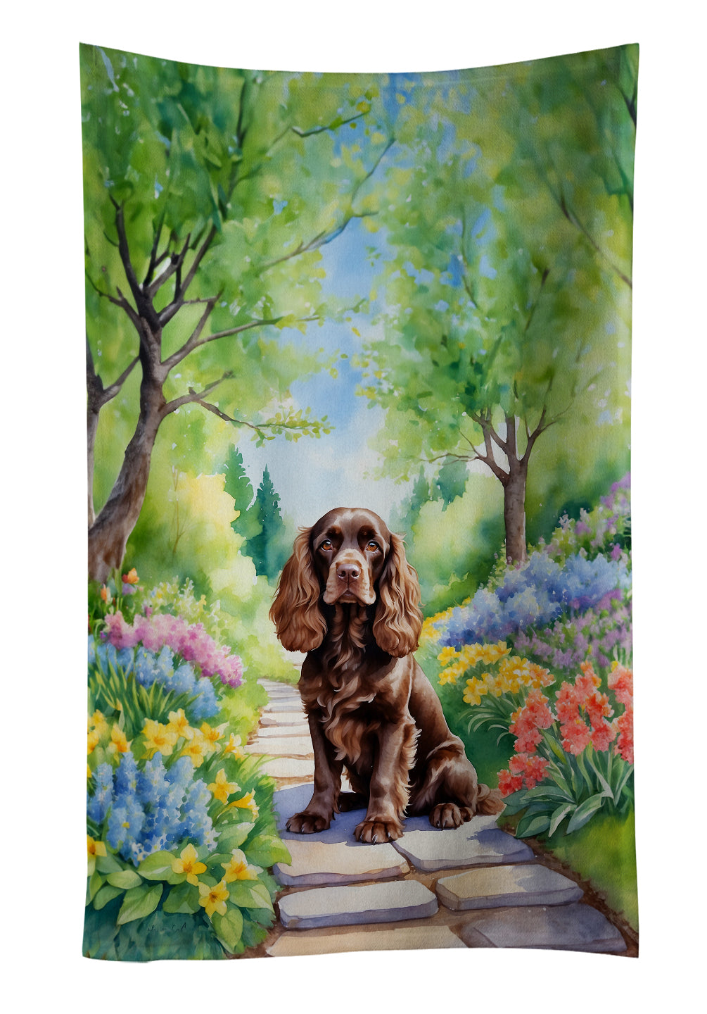 Buy this Cocker Spaniel Spring Path Kitchen Towel