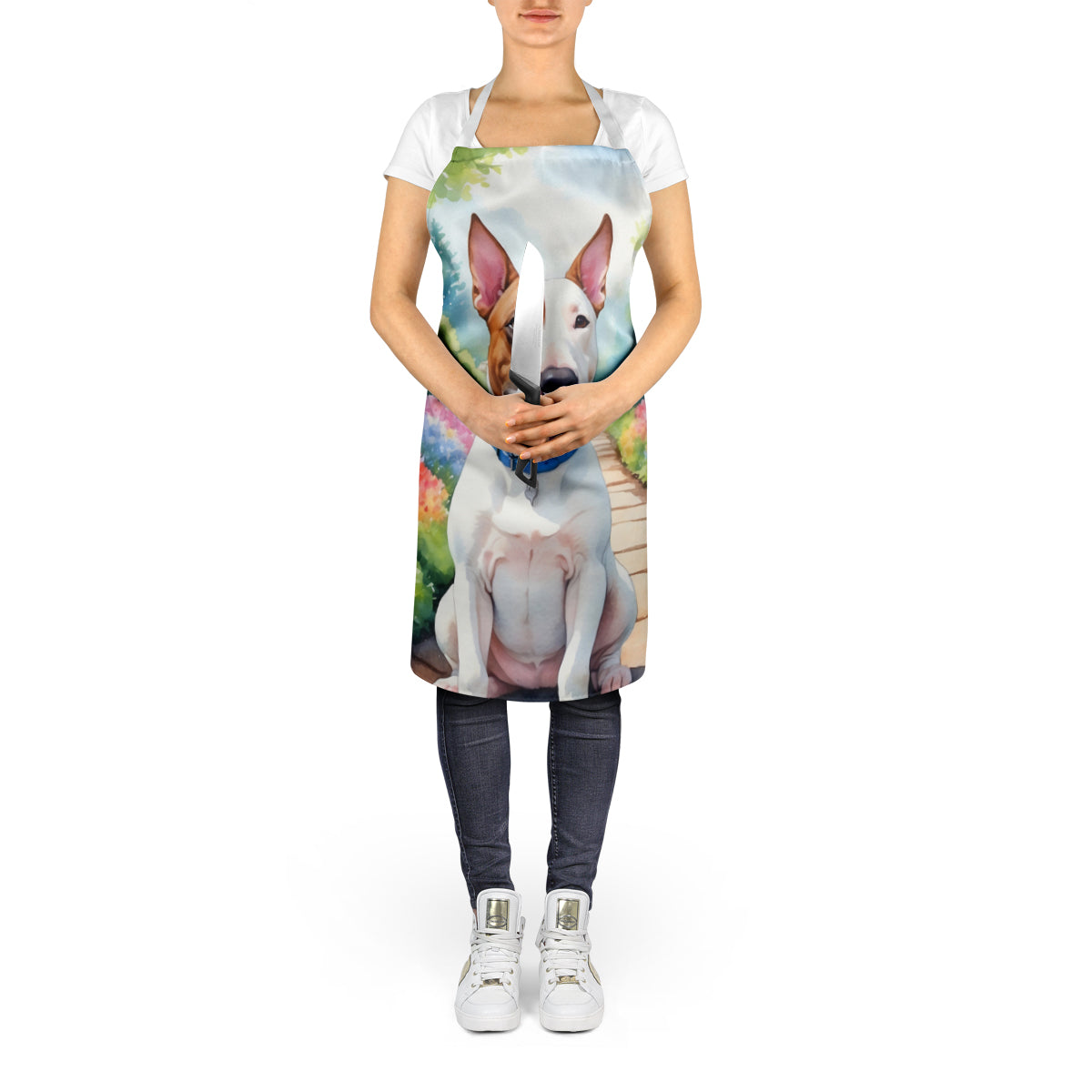 English Bull Terrier Spring Path Apron