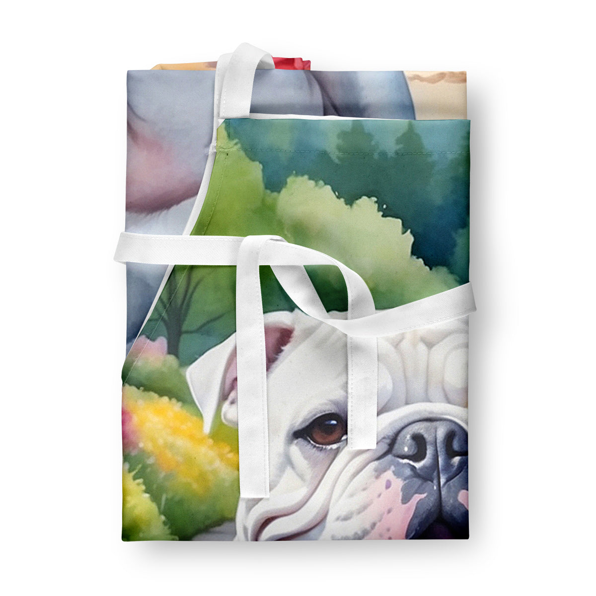 English Bulldog Spring Path Apron