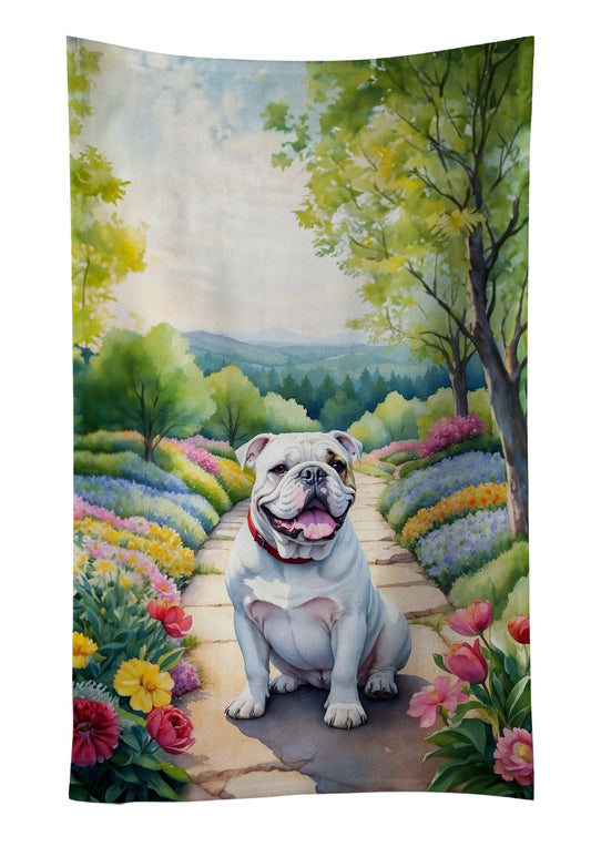 Buy this English Bulldog Spring Path Kitchen Towel