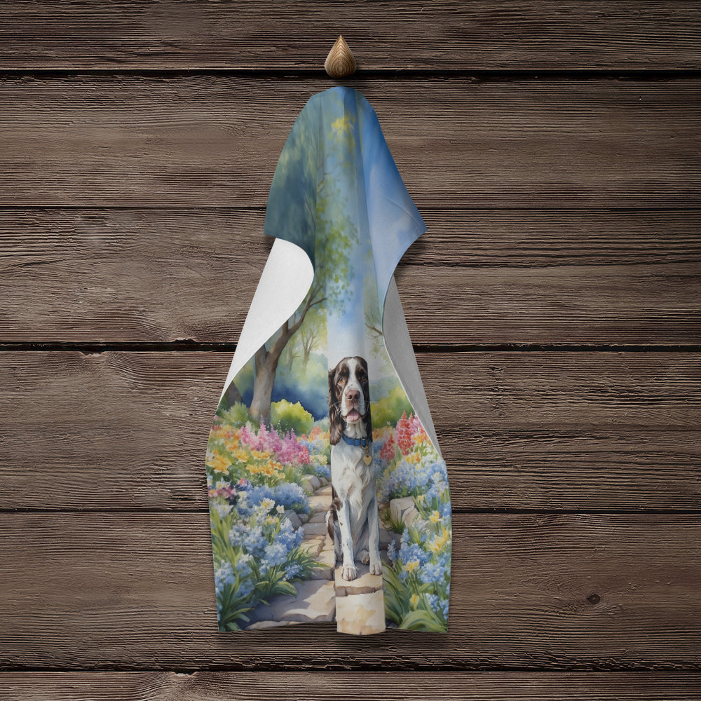 English Springer Spaniel Spring Path Kitchen Towel