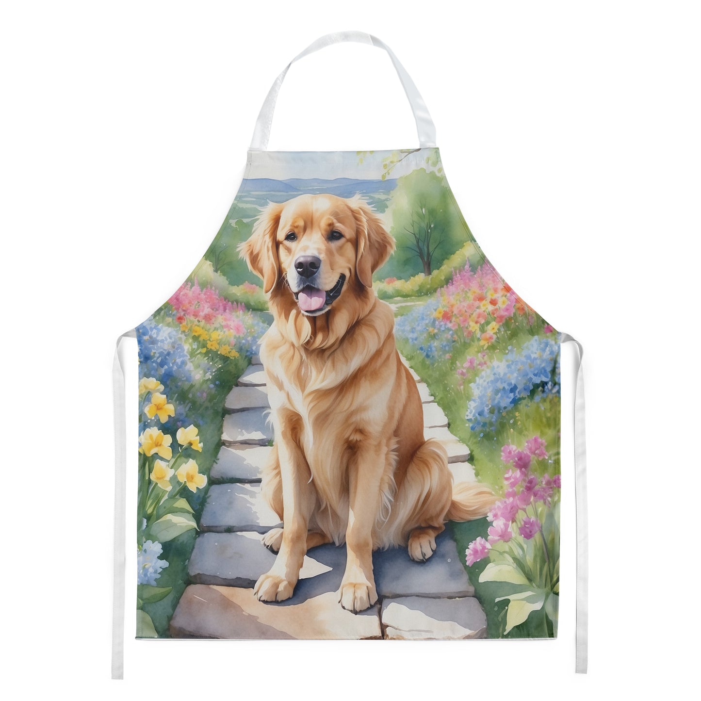 Buy this Golden Retriever Spring Path Apron