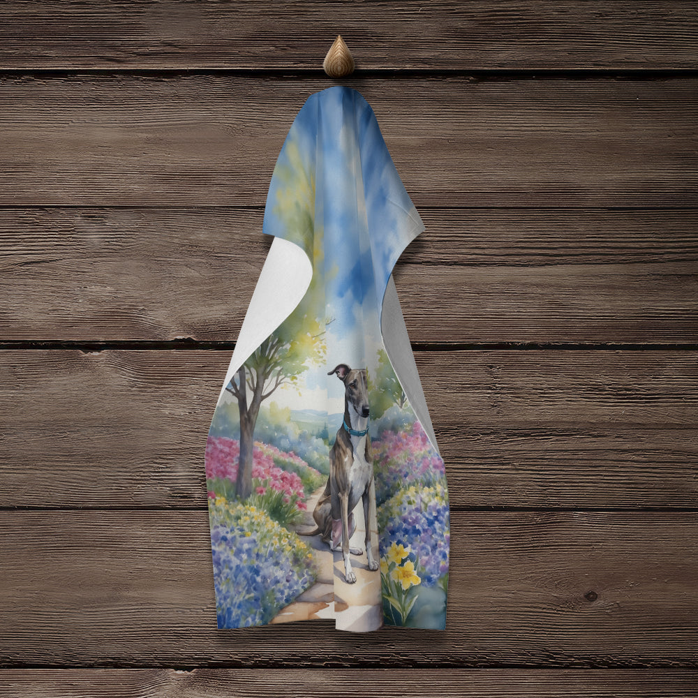 Greyhound Spring Path Kitchen Towel