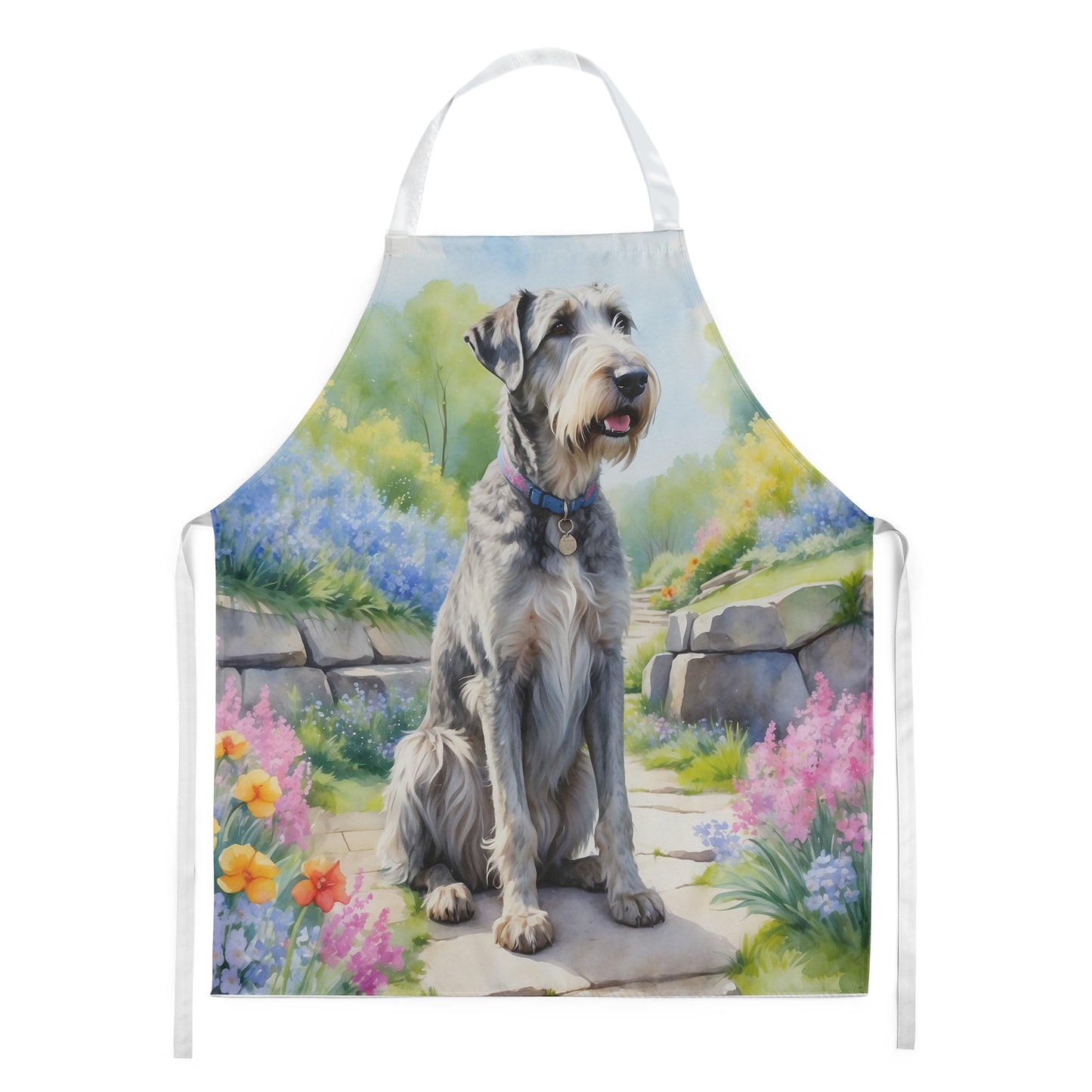 Buy this Irish Wolfhound Spring Path Apron