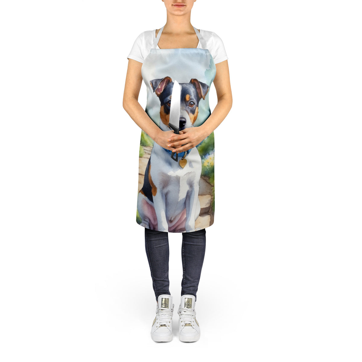 Jack Russell Terrier Spring Path Apron