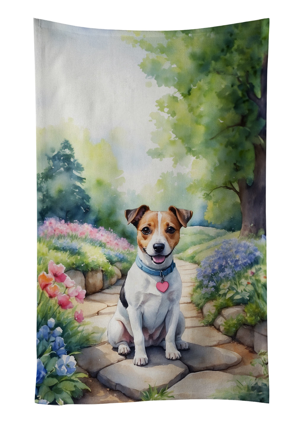 Buy this Jack Russell Terrier Spring Path Kitchen Towel