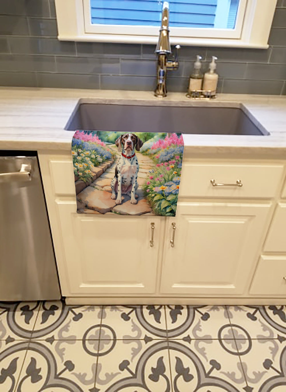 Pointer Spring Path Kitchen Towel