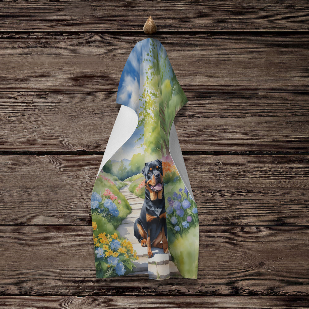 Rottweiler Spring Path Kitchen Towel