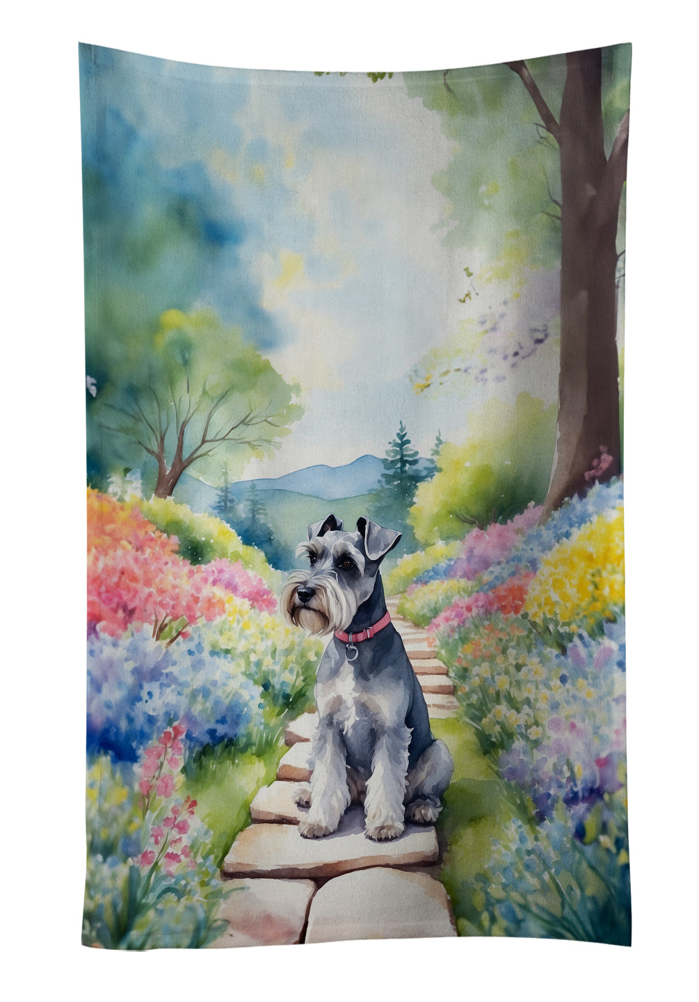 Buy this Schnauzer Spring Path Kitchen Towel