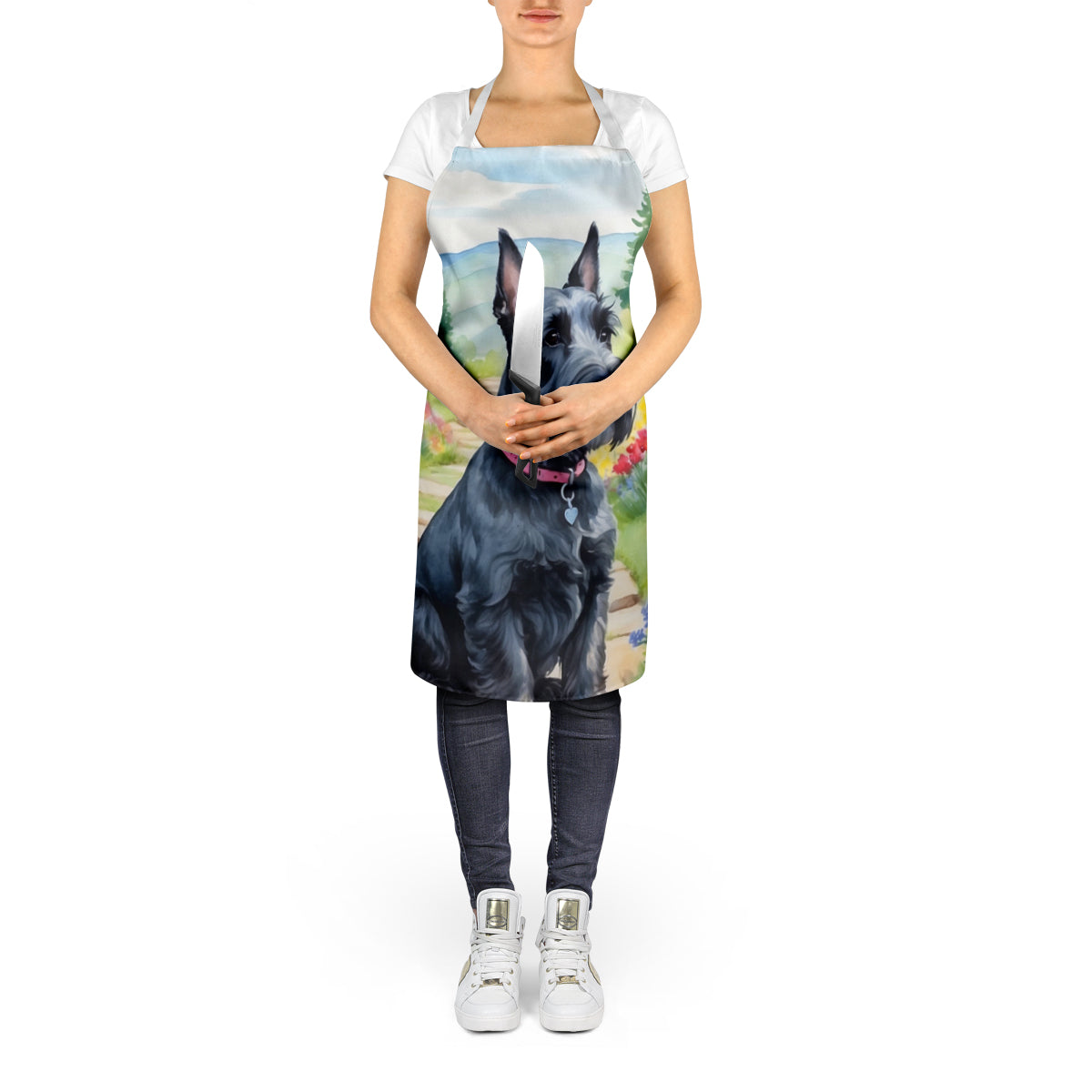 Scottish Terrier Spring Path Apron