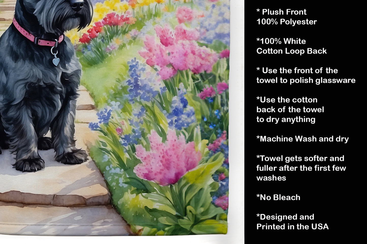 Scottish Terrier Spring Path Kitchen Towel