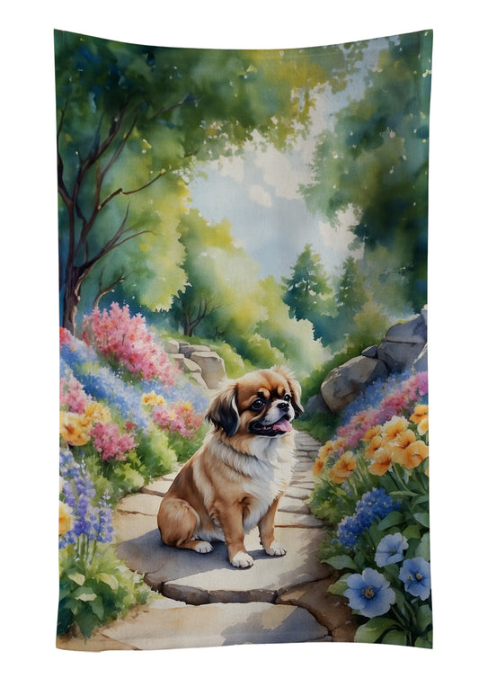 Buy this Tibetan Spaniel Spring Path Kitchen Towel