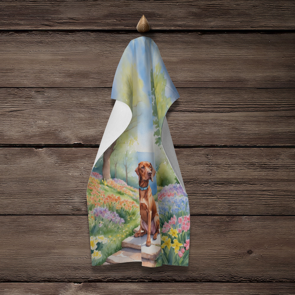 Vizsla Spring Path Kitchen Towel