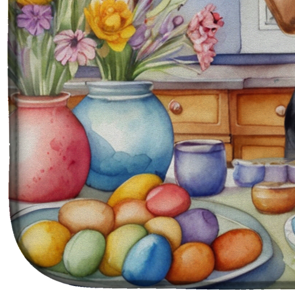 Decorating Easter American English Coonhound Dish Drying Mat