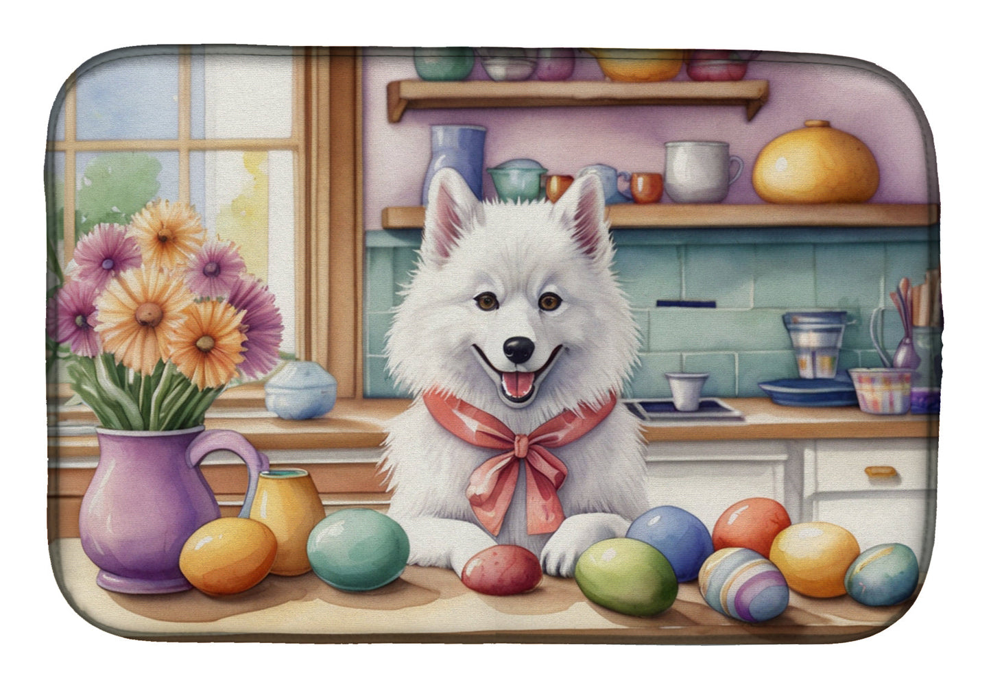 Buy this Decorating Easter American Eskimo Dish Drying Mat