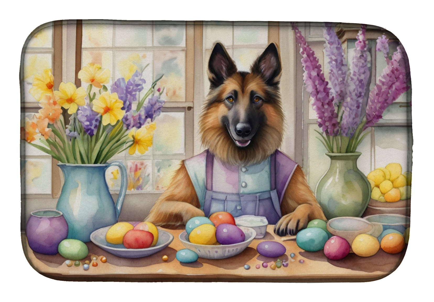 Buy this Decorating Easter Belgian Tervuren Dish Drying Mat
