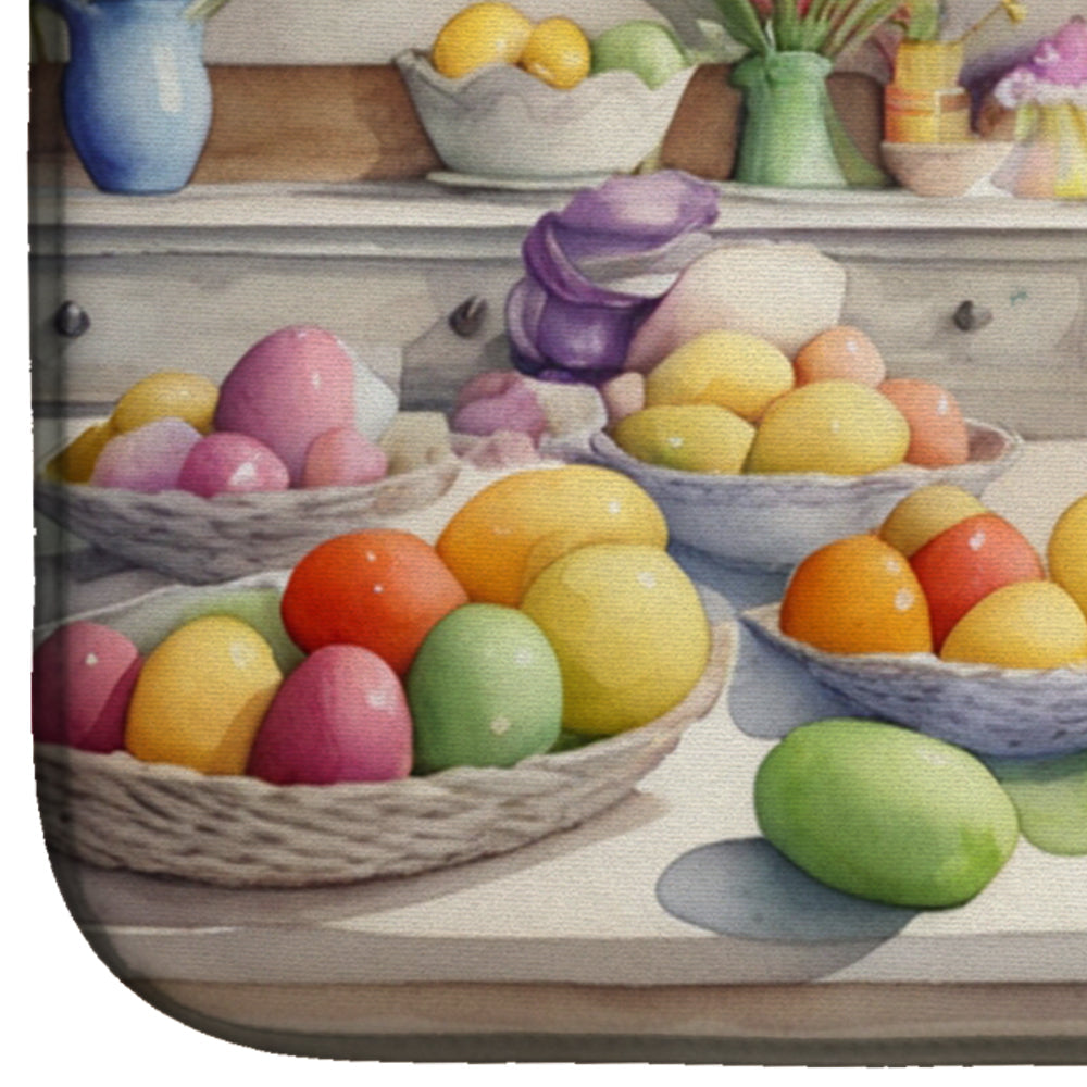 Decorating Easter Boxer Dish Drying Mat