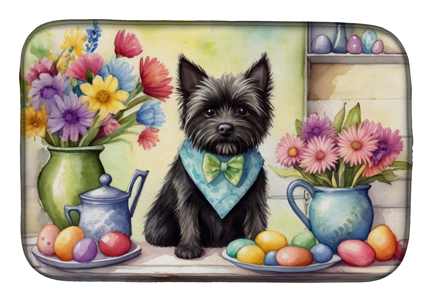 Buy this Decorating Easter Cairn Terrier Dish Drying Mat