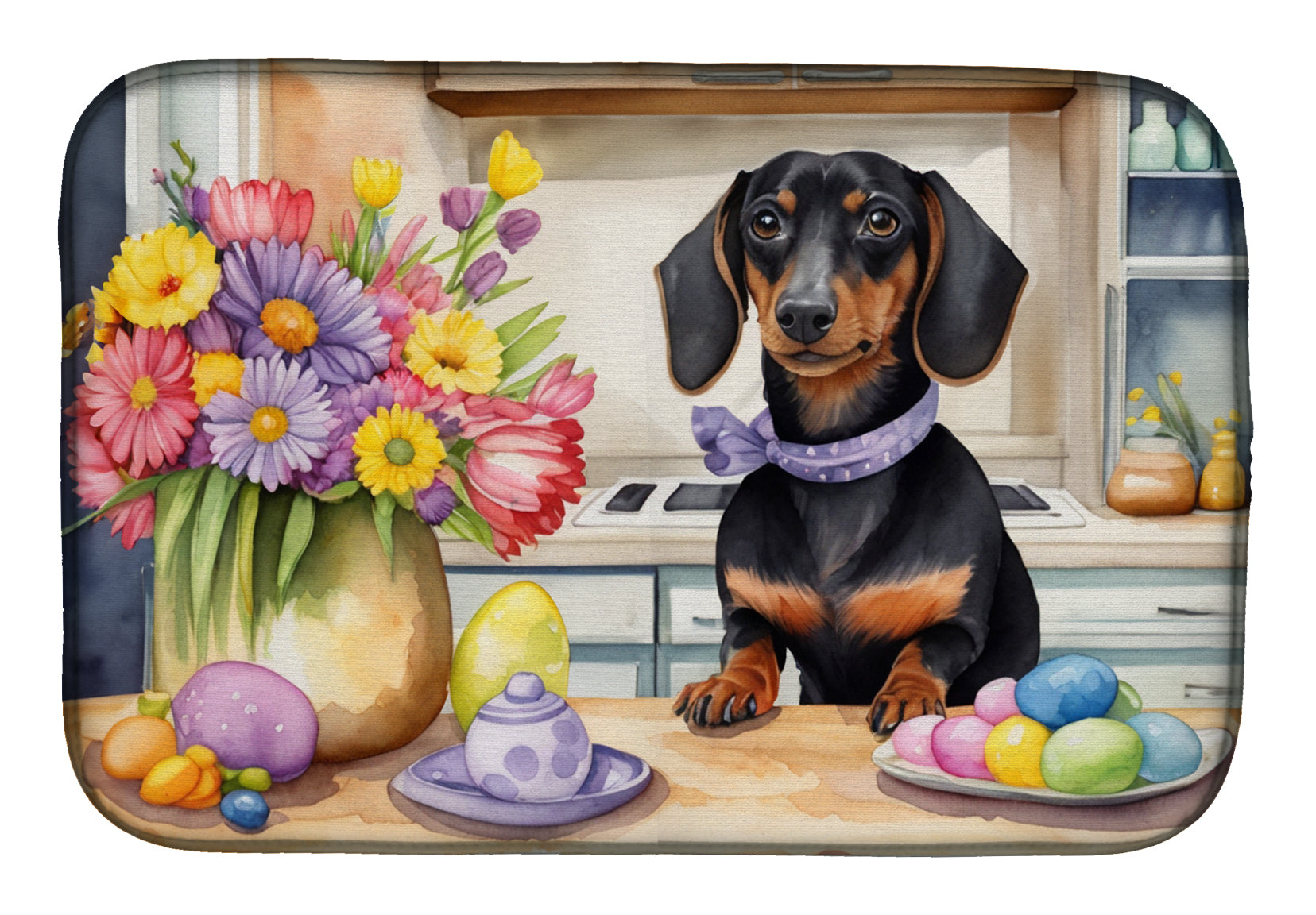 Buy this Decorating Easter Dachshund Dish Drying Mat