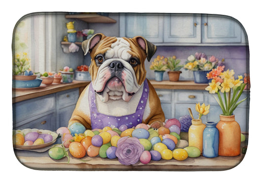 Buy this Decorating Easter English Bulldog Dish Drying Mat